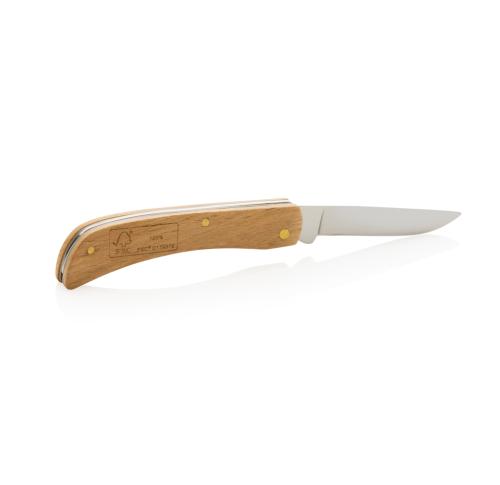 Custom Branded Foldable Wooden Knives FSC Beech Wood