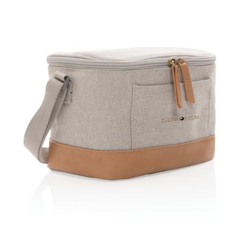 Printed Logo Six Can Cooler Bags Grey Impact AWARE™ 16 Oz. Rcanvas 