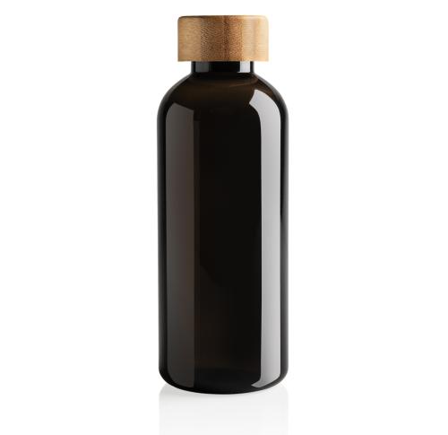 GRS RPET Bottle With Bamboo Lid - Black