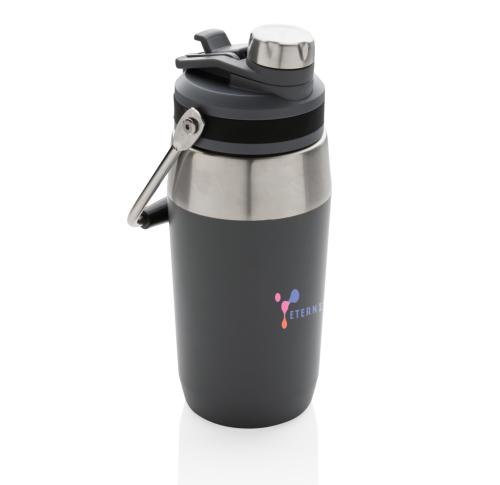 Custom Vacuum Stainless Steel Dual Function Lid Bottles 500ml Anthracite