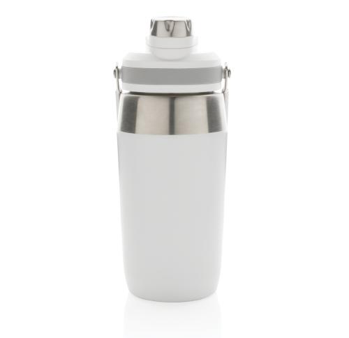 Logo Vacuum Stainless Steel Dual Function Lid Bottles 500ml White