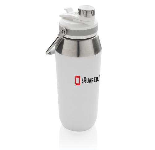 Vacuum stainless steel dual function lid bottle 1L