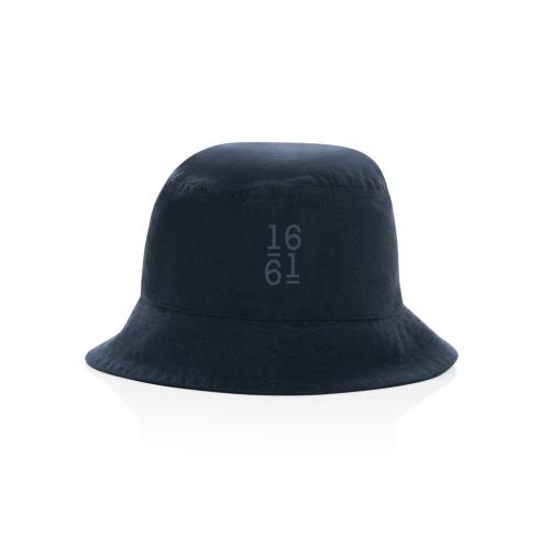 Branded Eco Recycled 285 Gsm Canvas Festival Bucket Hat Undyed Impact Aware™ - Navy Blue