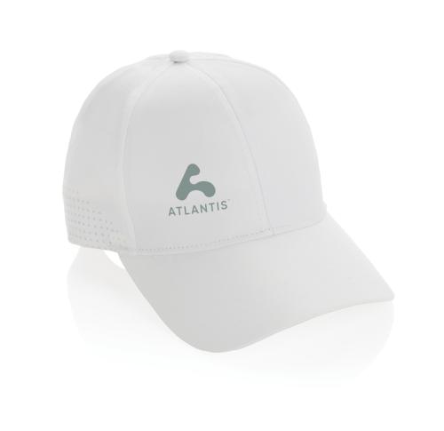 Recycled 6 Panel Sports Baseball Cap Impact AWARE™ RPET White