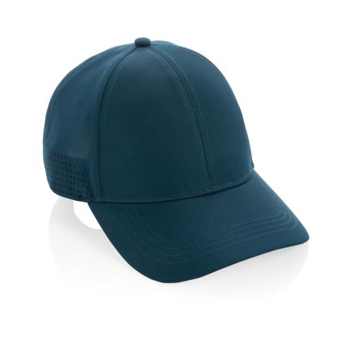 Recycled 6 Panel Sports Baseball Cap Impact AWARE™ RPET Navy Blue