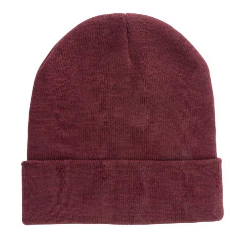 Eco Embroidered Beanie - Red / Burgundy Impact AWARE™ Polylana®