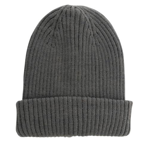 Eco Braqnded Double Knitted Beanie Impact AWARE™  Polylana® Anthracite