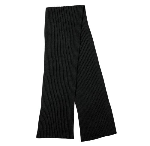 Branded Knitted Scarf 180 X 25cm Impact AWARE™ Polylana® Black