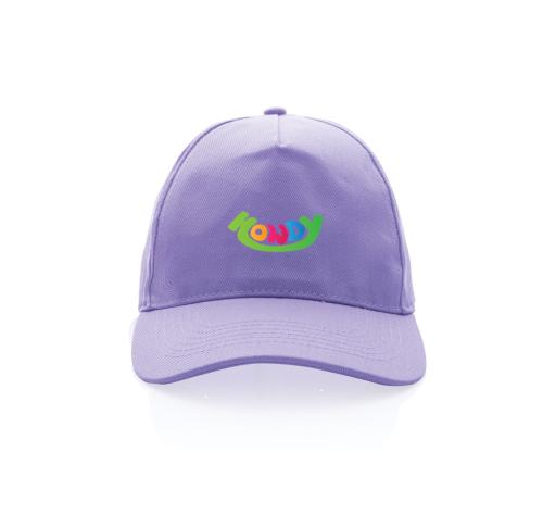 Eco Recycled Cotton Baseball Cap With AWARE™ Trace Purpler Impact 5panel 280gr 