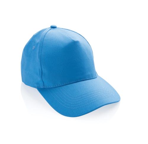 Recycled Cotton Baseball Cap With AWARE™ Tracer Impact 5panel 280gr Blue