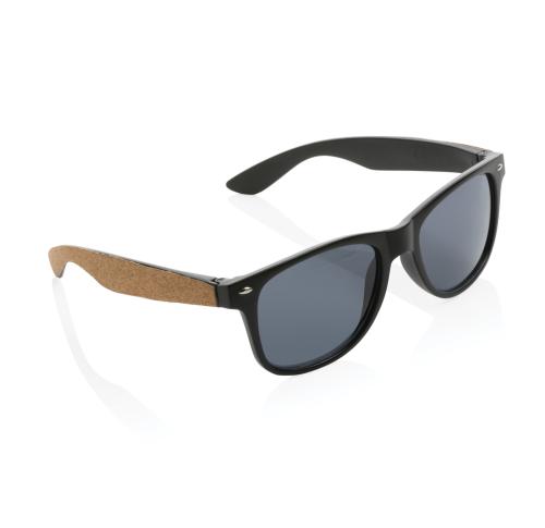 GRS recycled PC plastic sunglasses with cork