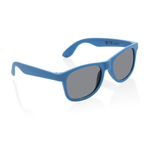 Custom GRS Recycled PP Plastic Sunglasses - Blue