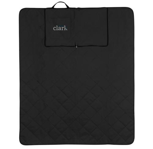Recycled Foldable Quilted Picnic Blanket Black Impact Aware™ RPET 
