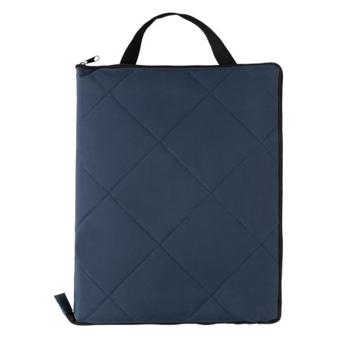 Branded RPET Foldable Quilted Picnic Blanket Impact Aware™ - Navy Blue