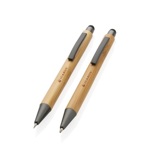 Bamboo modern pen set in box