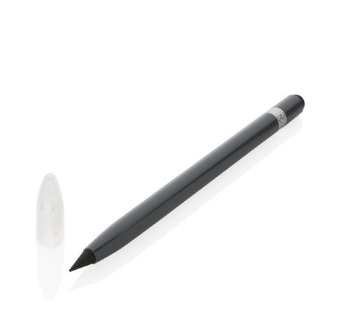 Aluminum inkless pen with eraser