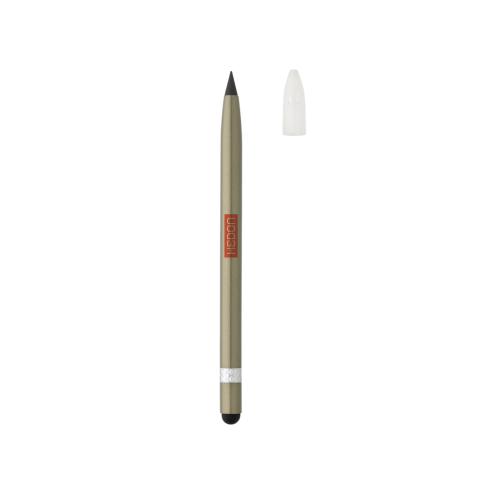 Aluminum Inkless Pen With Eraser Custom Printed - Green