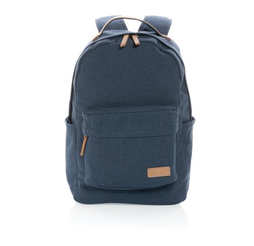 Custom Recycled Canvas Backpack Impact AWARE™ 16 Oz. Blue