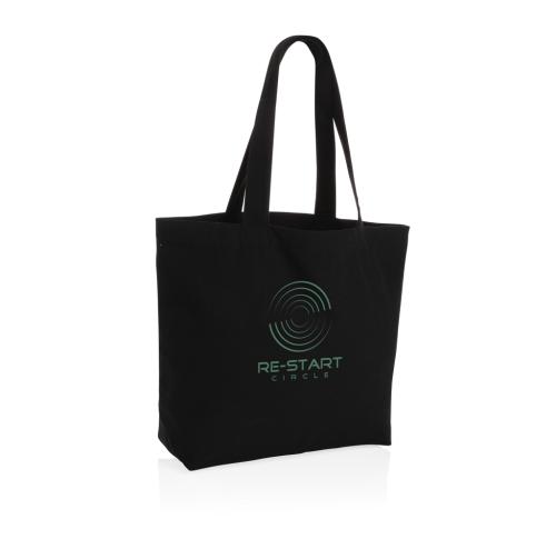 Recycled Canvas Shopper With Pocket Undyed Impact Aware™ 240 Gsm Black