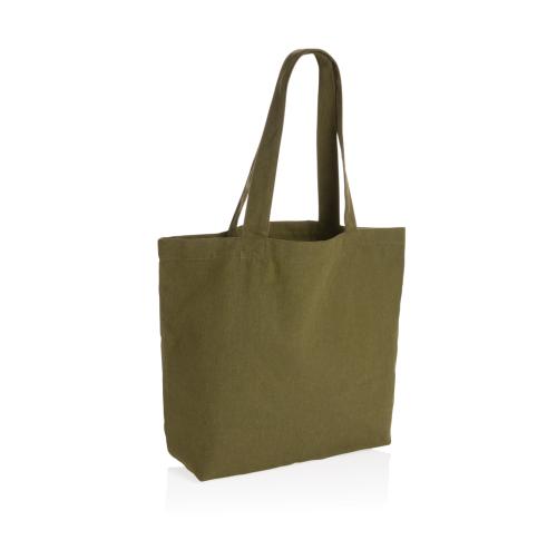 Printed Rcanvas Shopper Bags W/pocket Green Impact Aware™ 240 Gsm 