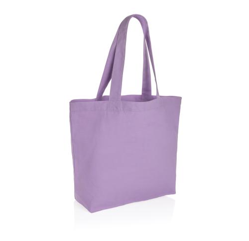 Printed 240 Gsm Recycledcanvas Shopper W/pocket Impact Aware™ - Purple