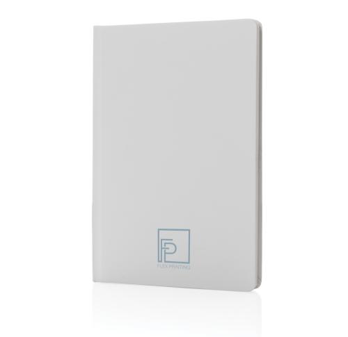A5 Impact Stone Paper Hardcover Notebooks Printed Logo White