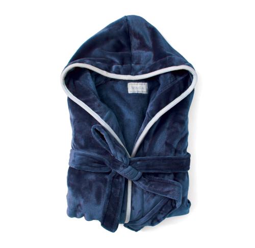 Branded VINGA Louis luxury plush GRS RPET robe size S-M Navy