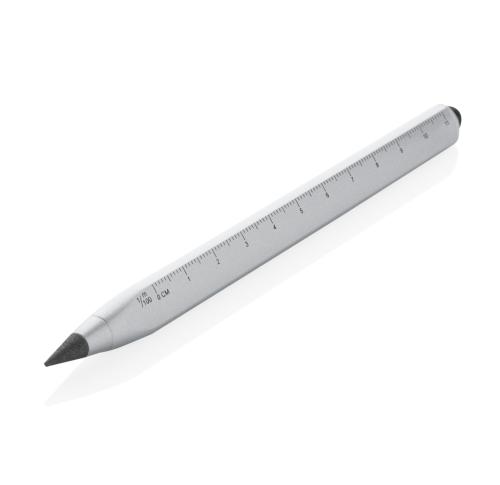 Branded Eco RCS Recycled Aluminum Infinity Multitasking Pens Silver