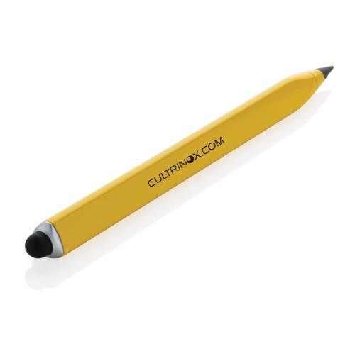Eon RCS recycled aluminum infinity multitasking pen Yellow