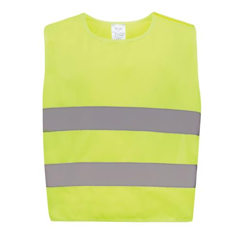 Branded GRS recycled PET high-visibility safety vest 3-6 years Yellow