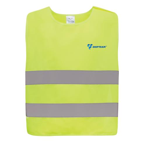 GRS recycled PET high-visibility safety vest 7-12 years Yellow