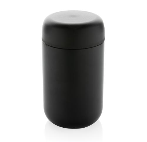 Branded Brew RCS certified recycled stainless steel vacuum tumbler Black