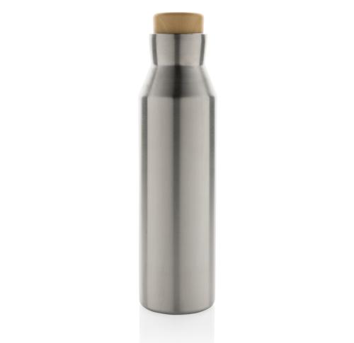 Gaia RCS certified recycled stainless steel vacuum bottle Silver