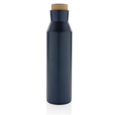 Gaia RCS certified recycled stainless steel vacuum bottle Blue