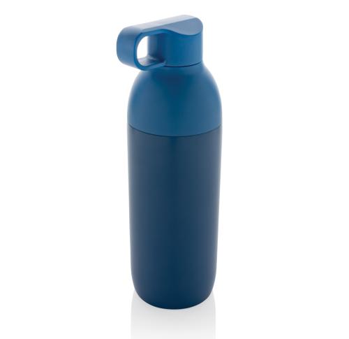 Branded Flow RCS recycled stainless steel vacuum bottle Blue