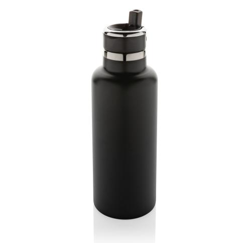 Hydro RCS recycled stainless steel vacuum bottle with spout Black