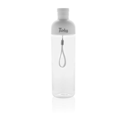 Branded Impact RCS recycled PET leakproof water bottle 600ml White