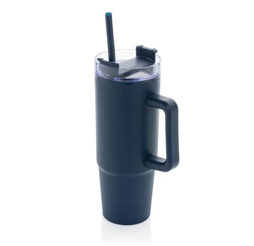 Custom Stanley Inspired Cups Tana RCS Recycled Plastic Tumbler With Handle 900ml Navy