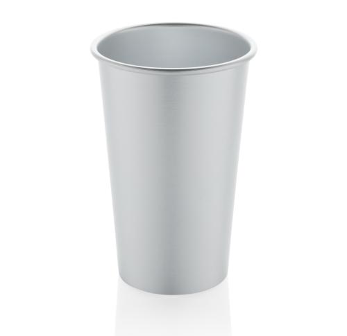 Promotional Recycled Aluminium Lightweight Cup 450ml Silver Alo RCS 