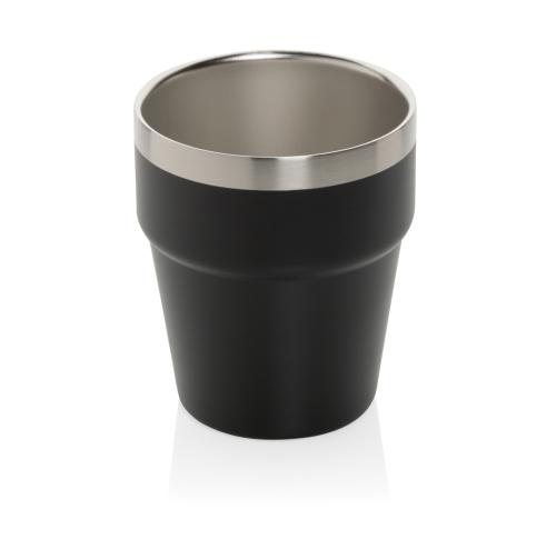 Branded  RCS Double Wall Travel Coffee Mugs 300ML Black