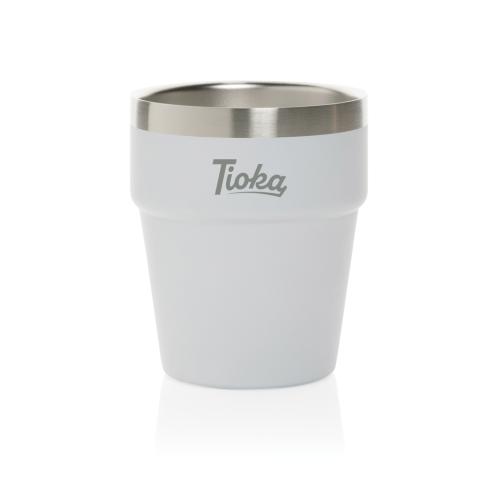 Branded Clark RCS double wall coffee cup 300ML White