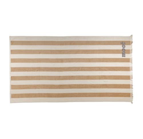 Promotional Printed XL Deluxe Beach Towels 100x180cm Brown Ukiyo Yukari AWARE™