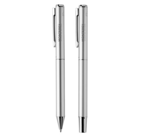 Swiss Peak Cedar RCS certified recycled aluminum pen set