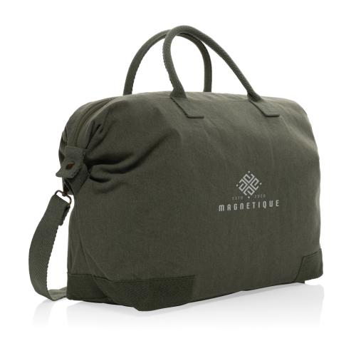 Custom Recycled Canvas Deluxe Weekend Bag Kezar AWARE™ 500 Gsm Green