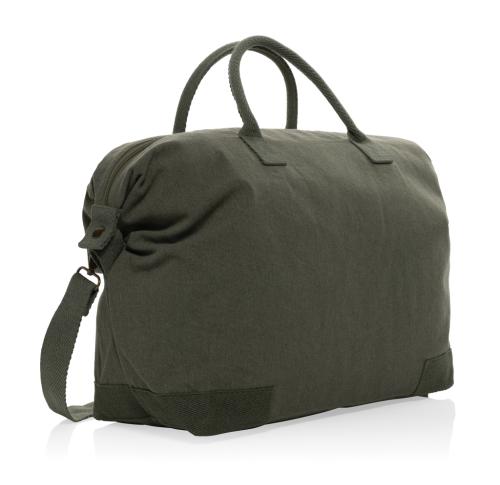 Custom Recycled Canvas Deluxe Weekend Bag Kezar AWARE™ 500 Gsm Green