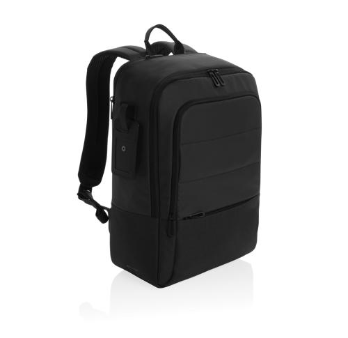 Recycled 15.6 Inch Laptop Backpack Black Armond AWARE™ RPET 