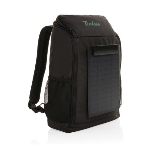 Pedro AWARE™ RPET deluxe backpack with 5W solar panel