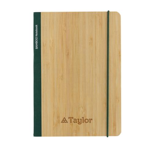 Promotional Scribe Bamboo A5 Notebooks Green Trim