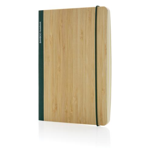 Promotional Scribe Bamboo A5 Notebooks Green Trim