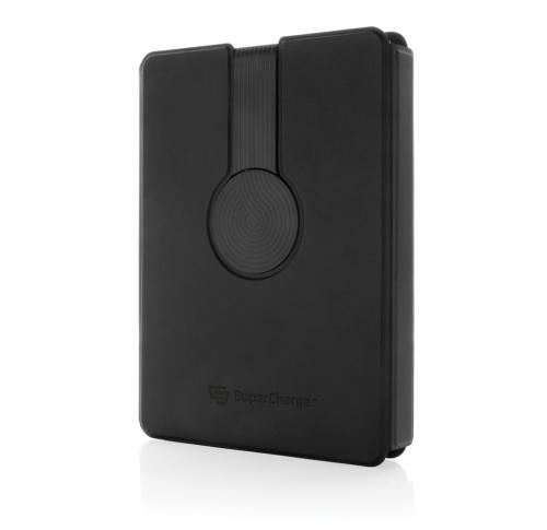 Swiss Peak RCS rePU notebook with 2-in-1 wireless charger